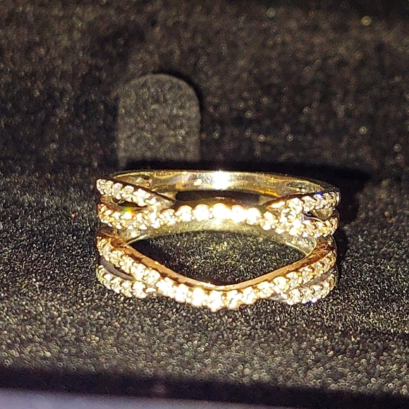14K Two Tone White/Rose Gold Ring with 1/3 CTW Diamonds - Picture 3 of 4